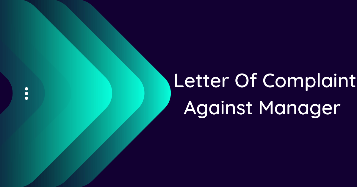 letter-of-complaint-against-manager-10-samples