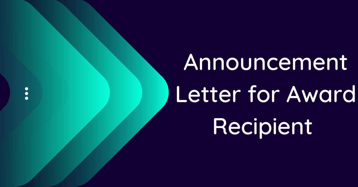 Announcement Letter For Award Recipient 10 Samples   Announcement Letter For Award Recipient 1 