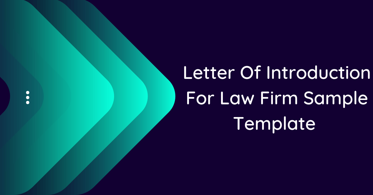 law firm introduction letter sample