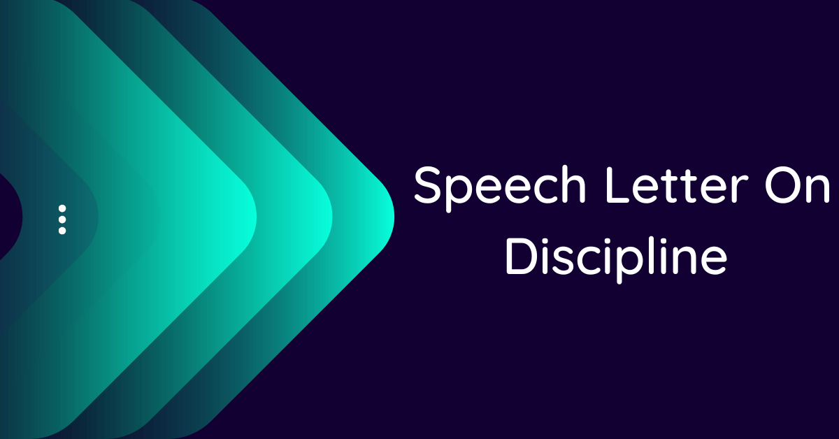 how to write speech on discipline