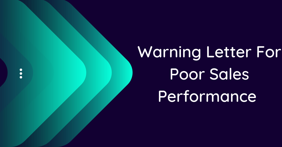 warning-letter-for-poor-sales-performance-10-samples